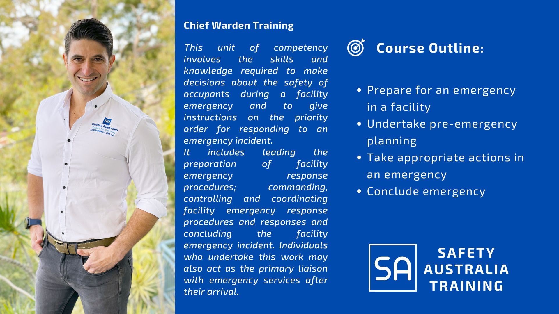 PUAFER006 – Lead an emergency control organisation